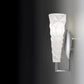 Sylcom Sweet 0194-K-BL Milk White Clear Wall Lamp in Polish Chrome Metal Finish