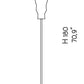 Sylcom Sweet 0195-K-TOP Topaz Wall Lamp in Polish Chrome Metal Finish