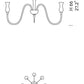Sylcom Teodato 1020/12-D-BL Milk White Chandelier in Polished Gold Metal Finish