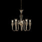 Sylcom Teodato 1020/5-D-CR Clear Chandelier in Polished Gold Metal Finish