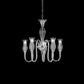 Sylcom Teodato 1020/6-K-CR Clear Chandelier in Polished Chrome Metal Finish