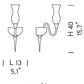Sylcom Teodato 1020/A1-D-D.A Amber Detailing Wall Lamp in Polished Gold Metal Finish