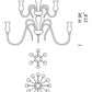 Sylcom Teodato 1022/12+6-D-FU Smoked Chandelier in Polished Gold Metal Finish