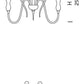 Sylcom Teodato 1022/6-D-CR Clear Chandelier in Polished Gold Metal Finish