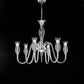 Sylcom Teodato 1022/6-K-CR Clear Chandelier in Polished Chrome Metal Finish