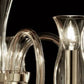 Sylcom Teodato 1022/8-D-FU Smoked Chandelier in Polished Gold Metal Finish