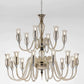 Sylcom Teodato 1022/8+4-K-FU Smoked Chandelier in Polished Chrome Metal Finish