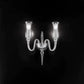Sylcom Teodato 1022/A2-K-CR Clear Wall Lamp in Polished Chrome Metal Finish