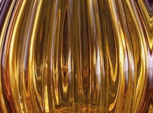 Sylcom Teodora 1462/35-D-D.A Amber Detailing Lamp Shade in Polished Gold Metal Finish