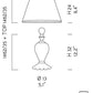 Sylcom Teodora 1462/35-K-BL.CR Milk White Clear Lamp Shade in Polished Chrome Metal Finish