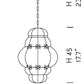 Sylcom Tiepolo 1436-INOX-FU Smoked Suspension in Rough Steel Metal Finish