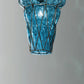Sylcom Tiepolo 1437-INOX-DEN Blue Denim Wall lamp in Rough Steel Metal Finish