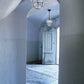Sylcom Tiepolo 1443/24-INOX-AMT Amethyst Suspension in Rough Steel Metal Finish