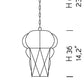 Sylcom Tiepolo 1443/24-INOX-CR Clear Suspension in Rough Steel Metal Finish