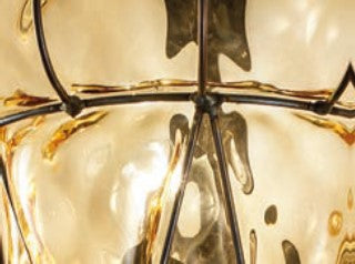 Sylcom Tiepolo 1443/30-INOX-AS Submerged Amber Suspension in Rough Steel Metal Finish