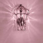 Sylcom Tiepolo 1443/A-INOX-AMT Amethyst Wall lamp in Rough Steel Metal Finish