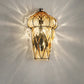 Sylcom Tiepolo 1443/A-INOX-AS Submerged Amber Wall lamp in Rough Steel Metal Finish