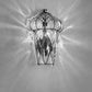 Sylcom Tiepolo 1443/A-INOX-CR Clear Wall lamp in Rough Steel Metal Finish