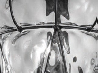 Sylcom Tiepolo 1443/A-INOX-CR Clear Wall lamp in Rough Steel Metal Finish