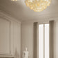 Sylcom Tribuno 470/154-B-ORO 24 Kt Gold Ceiling Lamp in White Metal Finish
