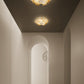 Sylcom Tribuno 470/56-B-AMB Amber Ceiling Lamp in White Metal Finish