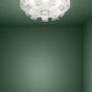 Sylcom Tribuno 470/78-B-CR Clear Ceiling Lamp in White Metal Finish