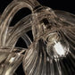 Sylcom Venier 1420/5-D-FU Smoked Chandelier in Polished Gold Metal Finish