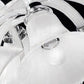 Sylcom Venier 1420/5-K-BL.CR Milk White and Clear Chandelier in Polished Chrome Metal Finish