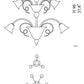 Sylcom Venier 1420/6+3-D-FU Smoked Chandelier in Polished Gold Metal Finish