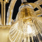 Sylcom Venier 1421/3-K-CR.ORO Clear and 24 Kt Gold Ceiling Lamp in Polished Chrome Metal Finish