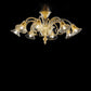 Sylcom Venier 1421/8-D-CR.ORO Clear and 24 Kt Gold Ceiling Lamp in Polished Gold Metal Finish