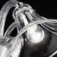 Sylcom Venier 1421/8-K-CR Clear Ceiling Lamp in Polished Chrome Metal Finish