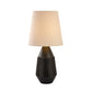 TOV Furniture Allyson Black Brass Base Table Lamp With Taupe Lamp Shade