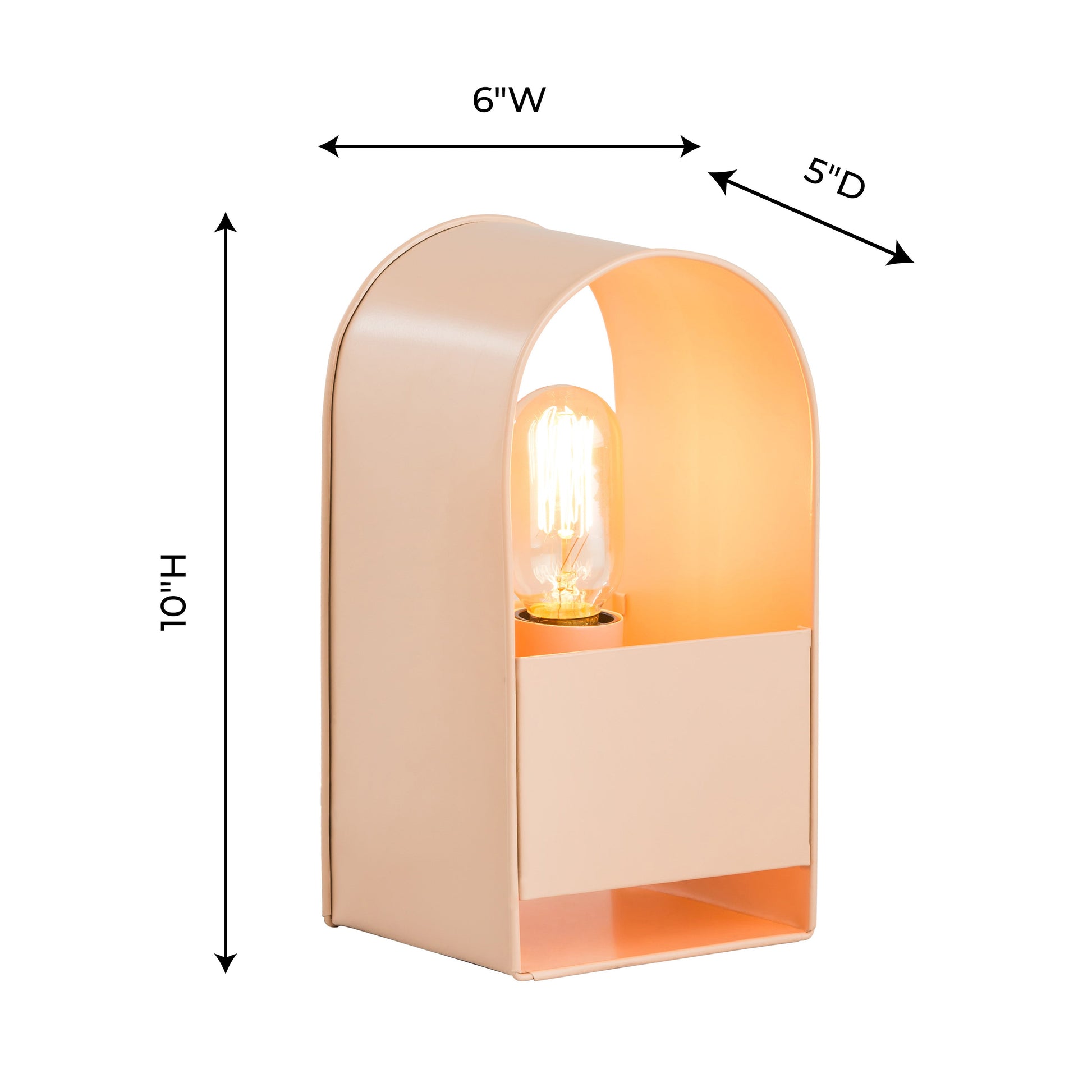 TOV Furniture Arther Blush Table Lamp With Bold Design and Rounded Silhouette