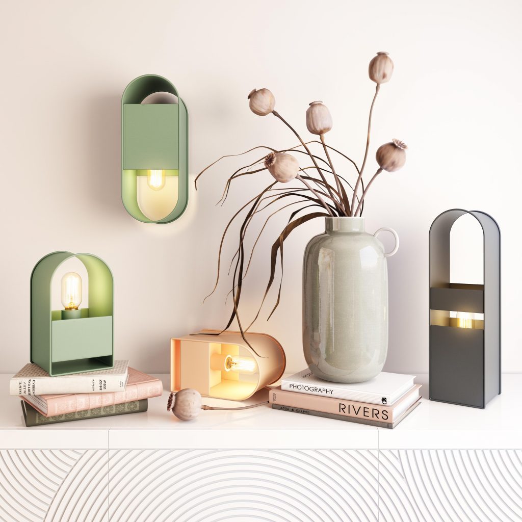 TOV Furniture Arther Blush Table Lamp With Bold Design and Rounded Silhouette