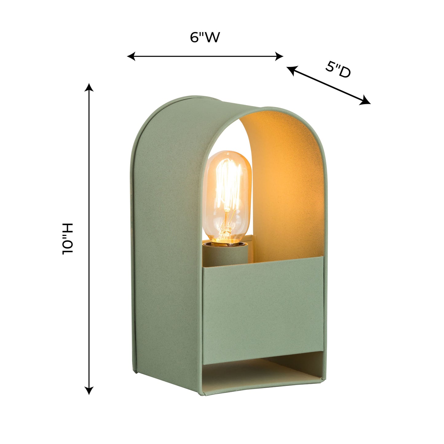 TOV Furniture Arther Green Table Lamp With Bold Design and Rounded Silhouette