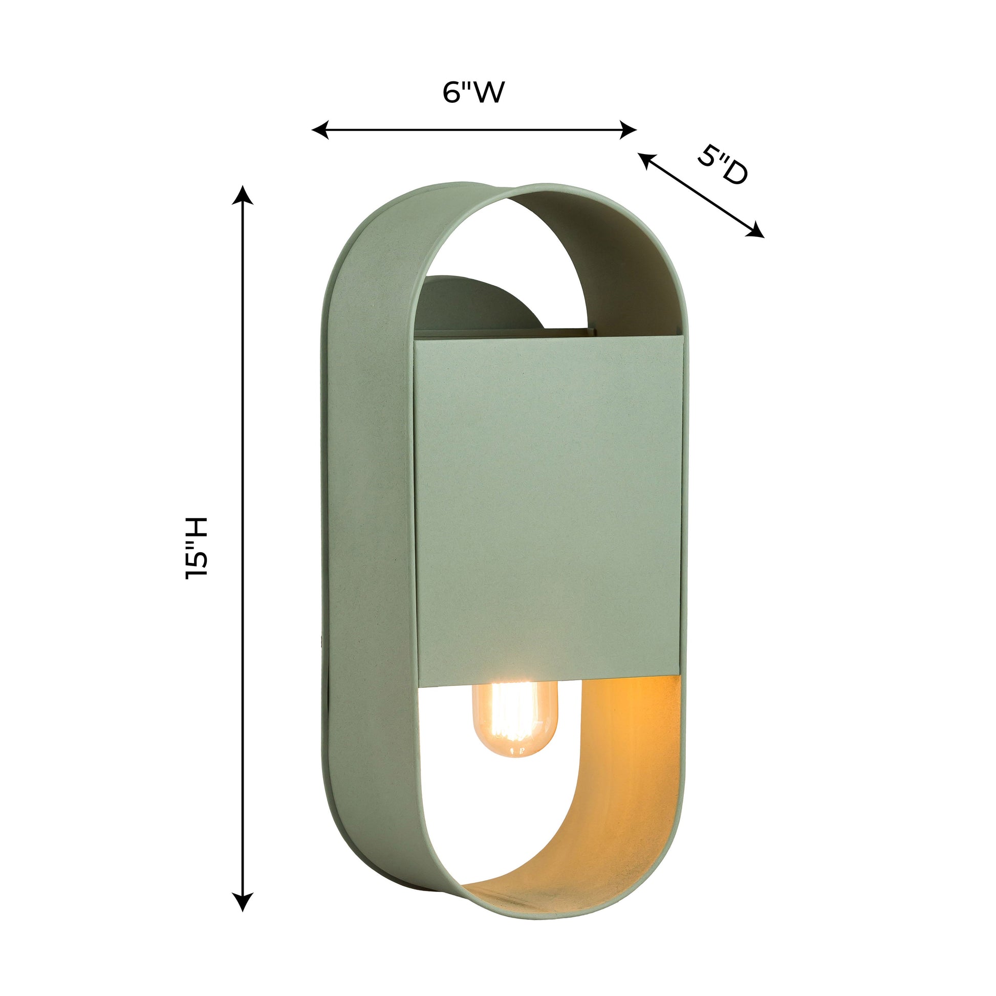 TOV Furniture Arther Green Wall Sconce With Bold Design and Round Silhouette