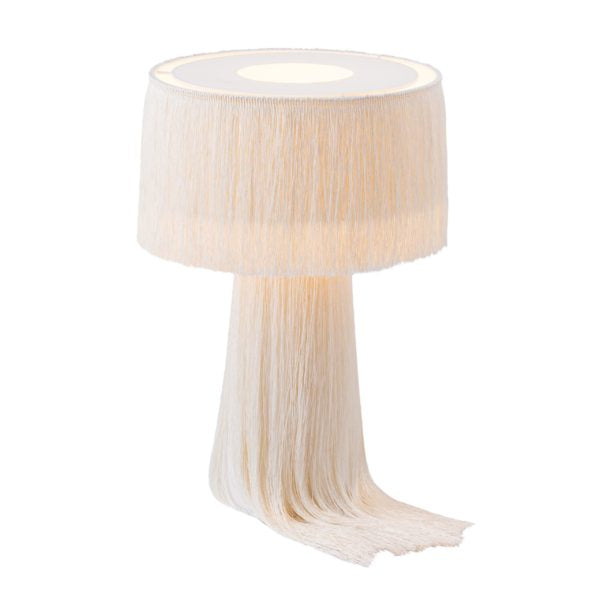 TOV Furniture Atolla Tassel Table Lamp in Cream Finish