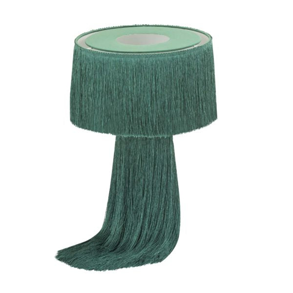 TOV Furniture Atolla Tassel Table Lamp in Emerald Finish