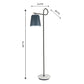 TOV Furniture Babel Marble Base Floor Lamp in Gray Conical Shade