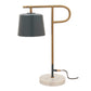 TOV Furniture Babel Marble Base Table Lamp in Gray Conical Shade