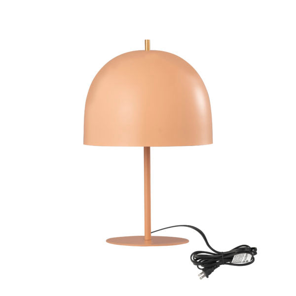 TOV Furniture Bree Iron Base Table Lamp With Conical Shade in Blush Finish