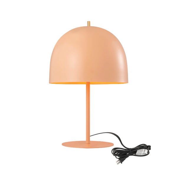 TOV Furniture Bree Iron Base Table Lamp With Conical Shade in Blush Finish