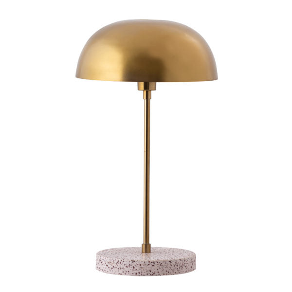 TOV Furniture Emory Concrete Base Table Lamp in Brass Shade Finish