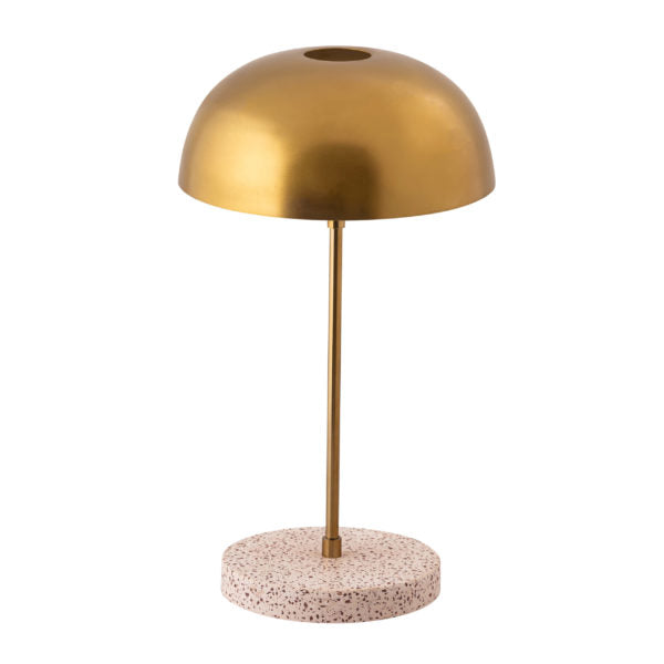 TOV Furniture Emory Concrete Base Table Lamp in Brass Shade Finish