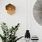 TOV Furniture Hexagon Bare Bulb Wall Sconce in Tan Finish