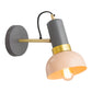 TOV Furniture Juku Blush Dome Shade Wall Sconce in Gray Finish