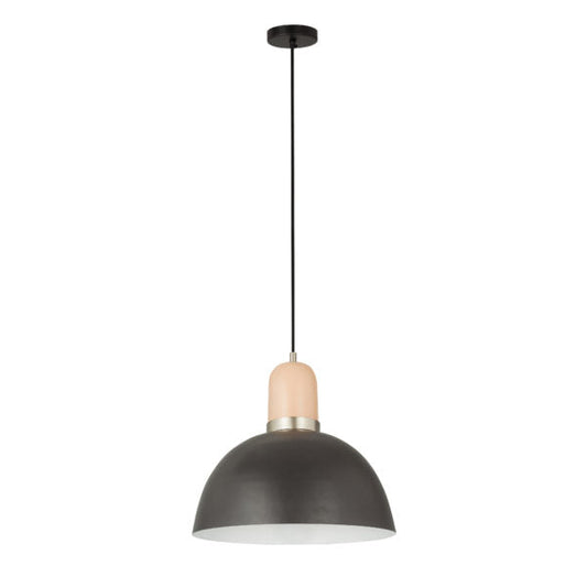 TOV Furniture Juku Dome Large Pendant Light in Gray Shade and Blush Finish