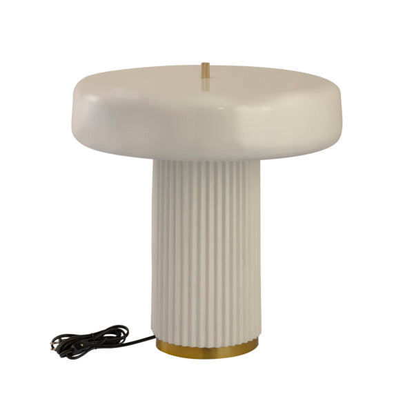 TOV Furniture Kamryn Iron Base Table Lamp With Dome Lamp Shade in Cream Finish