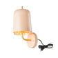 TOV Furniture Kuli Conical Shade Wall Sconce With Brass Accents in Blush Finish